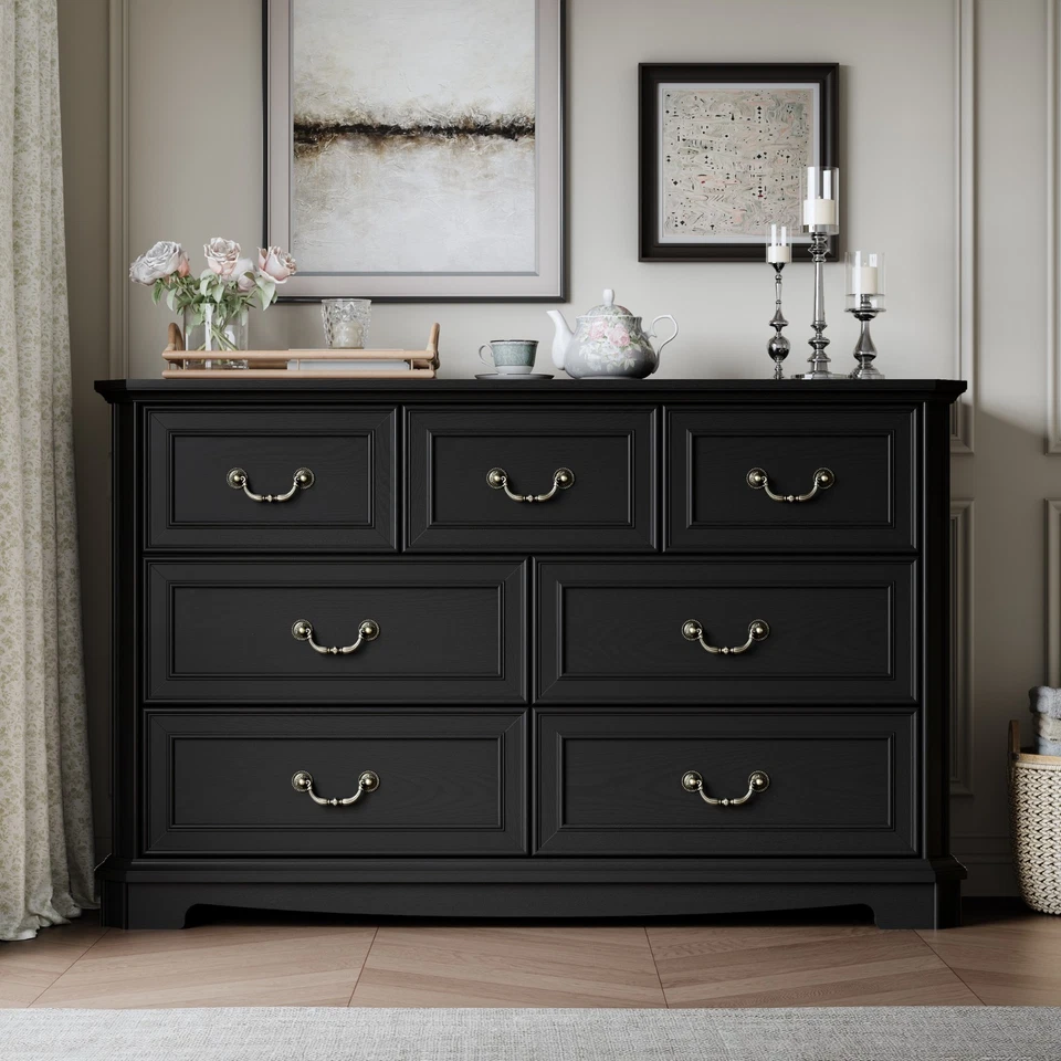 7-Drawer Dresser for Bedroom, Rustic Wooden Chest of Drawers for Bedroom - Image 2 of 4