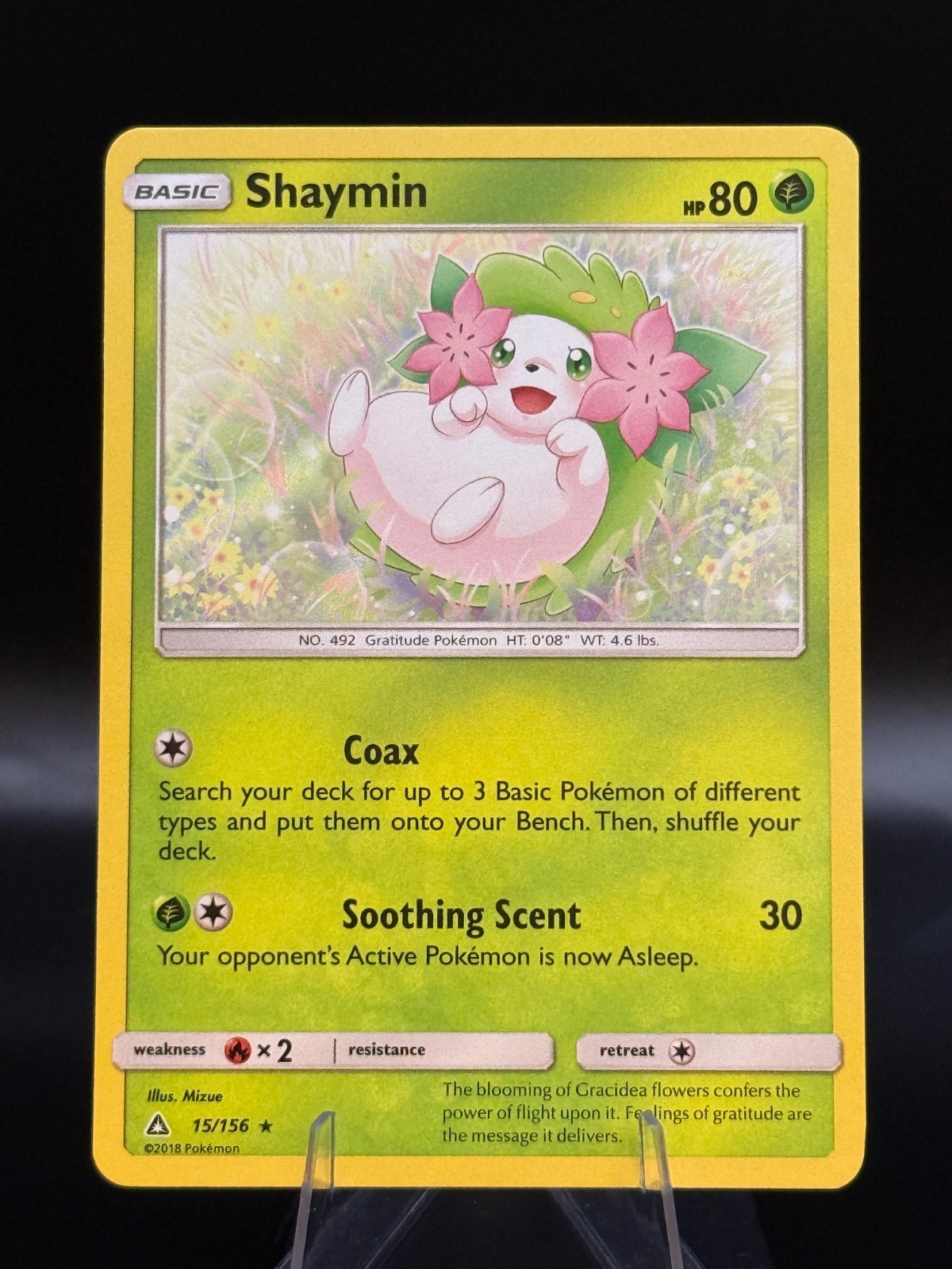 Shaymin 15/156 Holo Rare Ultra Prism Pokemon Holo Near Mint