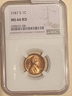 1947 S NGC MS66RD  Lincoln cent