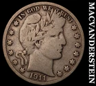 1911-S Silver Barber Half Dollar - Scarce  Better Date  No Reserve  #K205