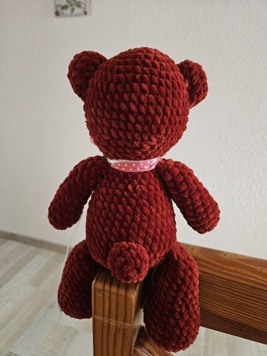 Deko Bär Teddybär Kuscheltier Plüschtier Handarbeit Gehäkelt Ein Geschenk - Bild 6 von 7