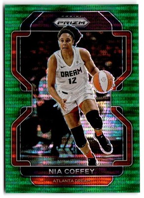 2022 Panini Prizm WNBA #82 Nia Coffey Atlanta Dream Green Pulsar #/25