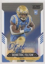 2021 Score Rookies Signatures Demetric Felton #319 Auto fm0