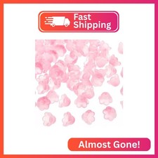 PATIKIL Glass Trumpet Flower Beads, 200 Pcs Gradient Flower Bead Charm for Jewel