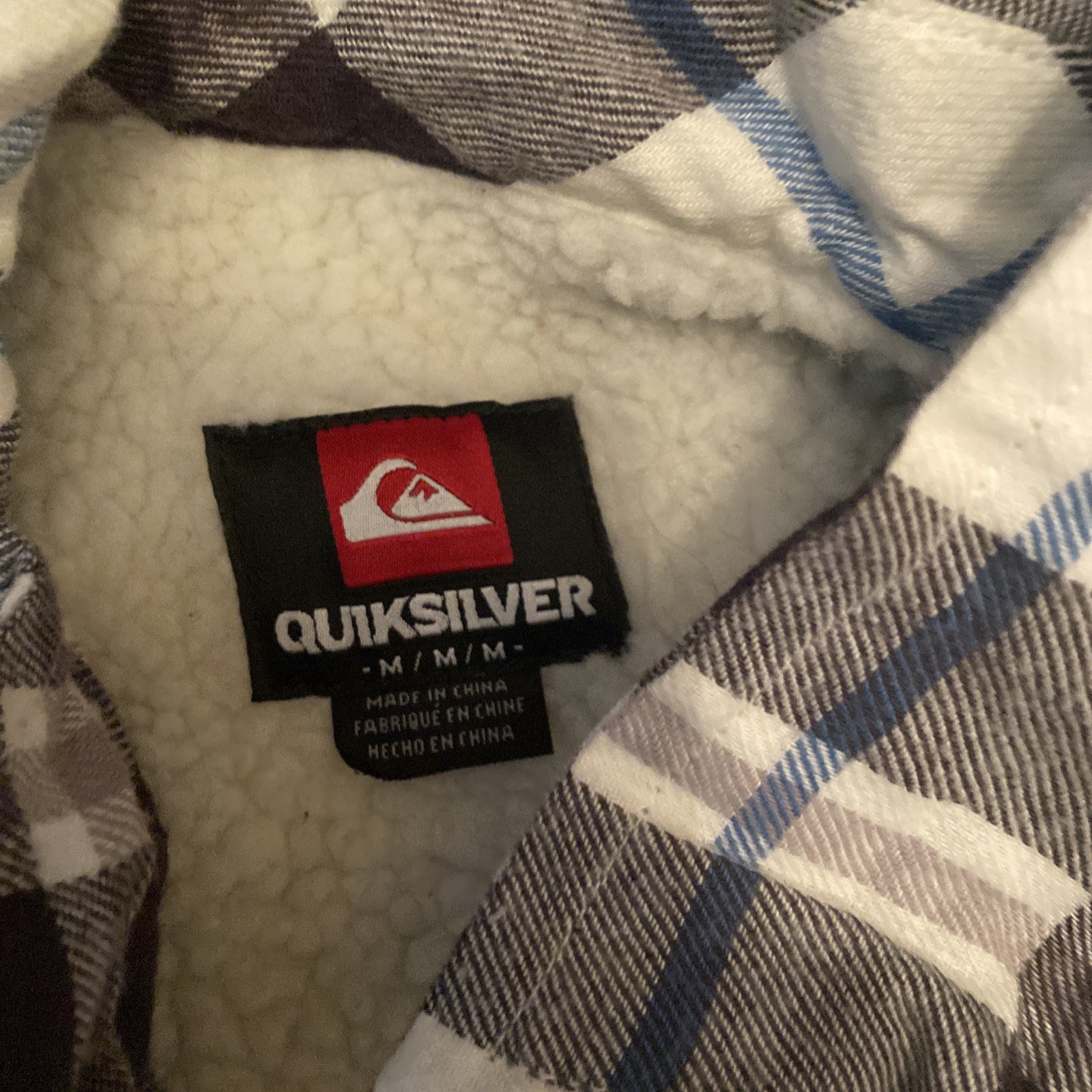 Quicksilver Lined Shirt Jacket Button Down - Size… - image 3