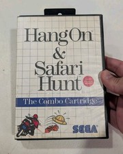 Hang-On / Safari Hunt Combo Cartridge for Sega Master System - Tested / CIB