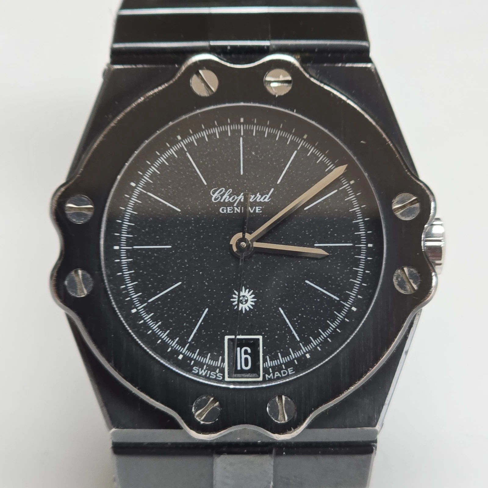 Neo Vintage PVD LUC Chopard St Moritz 8025 Stainless Steel Watch Full Bracelet