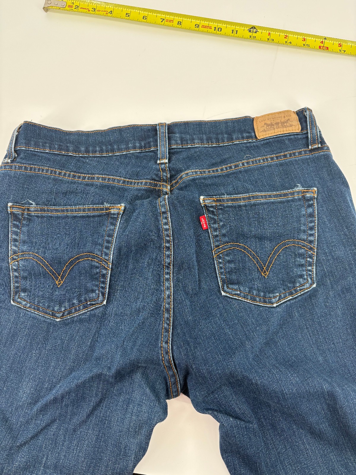 Levi's 529 Dark Blue Denim Jeans Women's Size 16 Short image 5