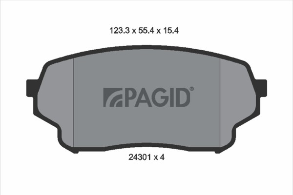 Pagid Bremsbelagsatz Scheibenbremse T1590N FüR Suzuki Vitara 1 Ft Ht Hdi 110 16V-image