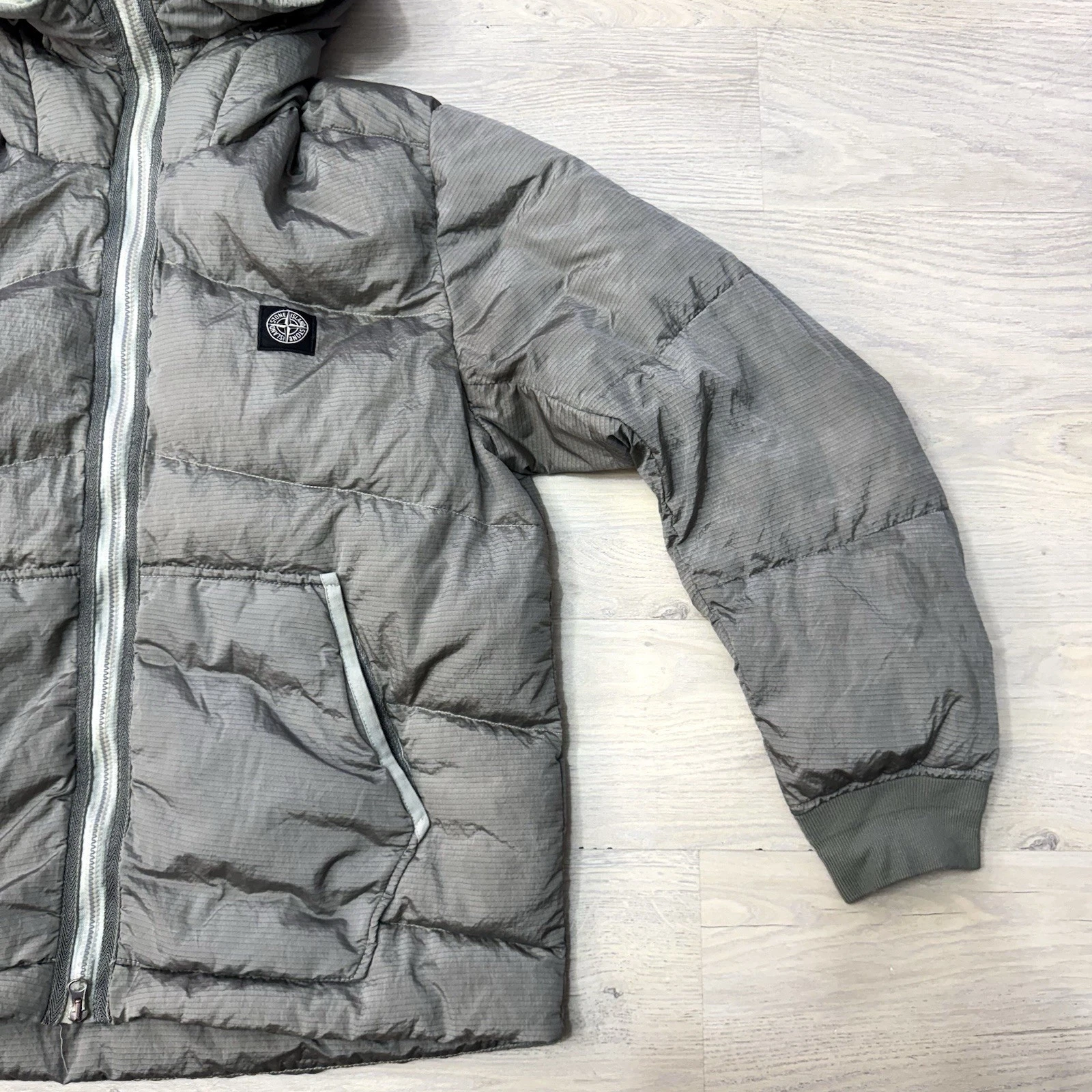 Stone Island Nylon Metal Watro Rip stop Down TC Green Graysh Sz M Jacket READ - product detail image 7