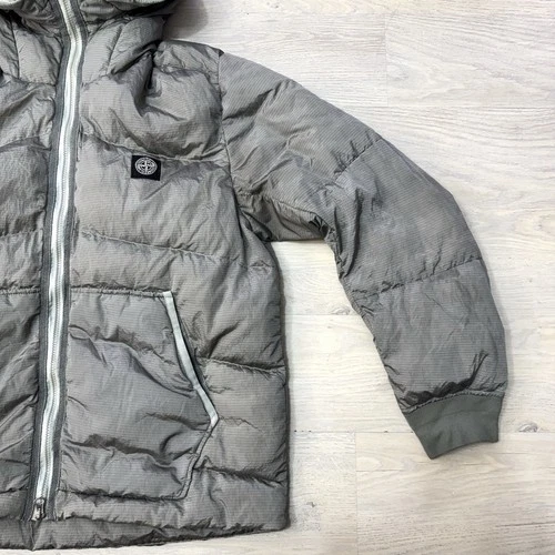Stone Island Nylon Metal Watro Rip stop Down TC Green Graysh Sz M Jacket READ image 7