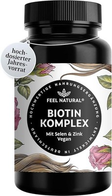 Biotin Komplex mit Selen & Zink   365 vegane Tabletten