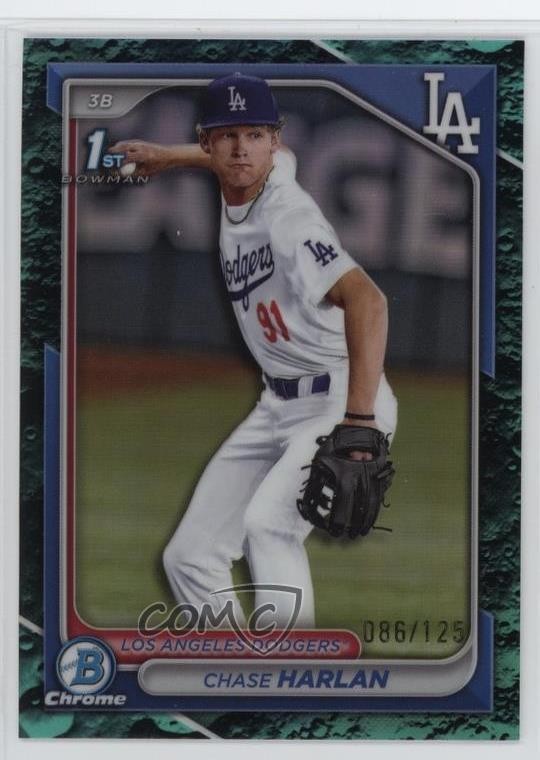 2024 Bowman Draft Chrome Aqua Lunar Refractor 56/125 Chase Harlan #BDC-96 11qd