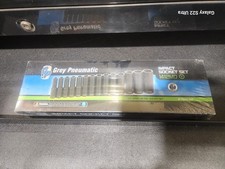 Grey Pneumatic 14-pc 12 Dr. 6-pt Metric Deep Socket Set 1412md New Grey Pneumatic 14-pc 12 Dr. 6-pt Metric Deep Socket Set 1412md New