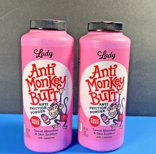 Lady Anti-Monkey Butt Powder with Corn Starch  Net Wt. 6 Oz. Factory SEALED