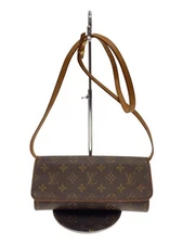 LOUIS VUITTON Shoulder Bag Pochette Twin GM_Monogram Canvas PVC Brown Used