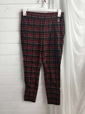 Tommy Hilfiger Womens Tartan Plaid Pants Size 12 Rayon Polyester Spandex 0455