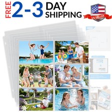 20 Pack 4x6" Photo Album Refill Pages, 12x12, 240 Pockets, Double-Sided, Clea...