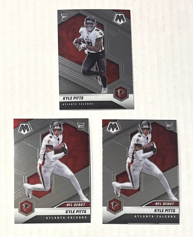 Kyle Pitts 3 Card Rookie Lot 2021 Mosaic Atlanta Falcons 