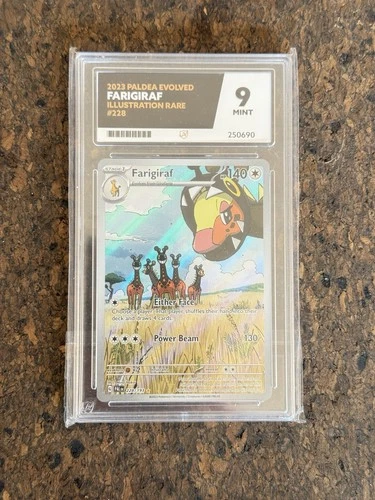 Pokémon TCG Farigiraf Illustration Rare Ace 9 Graded Card Places Evolved 228/193