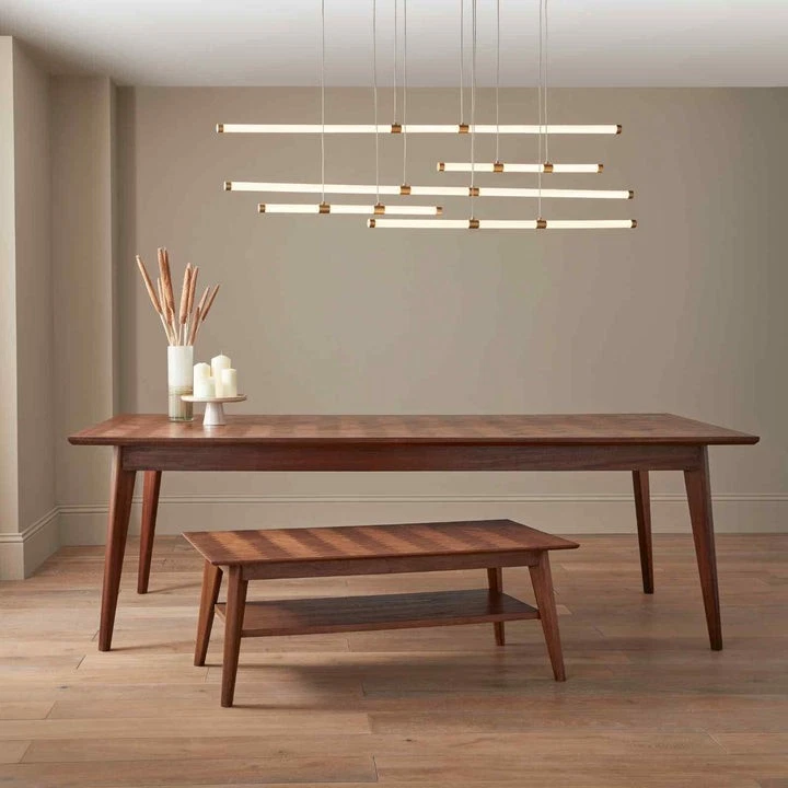 Fishe & Lilly Mid Century Modern Parquet 8 Seater Dining Table RRP £699.99