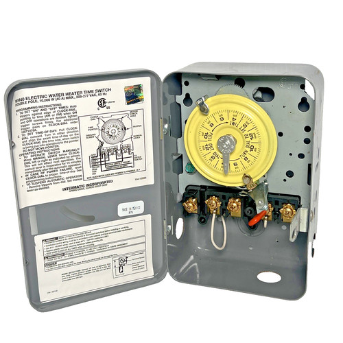 The Little Gray Box Electric Water Heater Timer By Intermatic Double Pole Wh40..