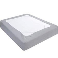 Box Spring Cover King Size, Elastic Fabric Wrap Around 4 Sides Bed Skirt, Sle...