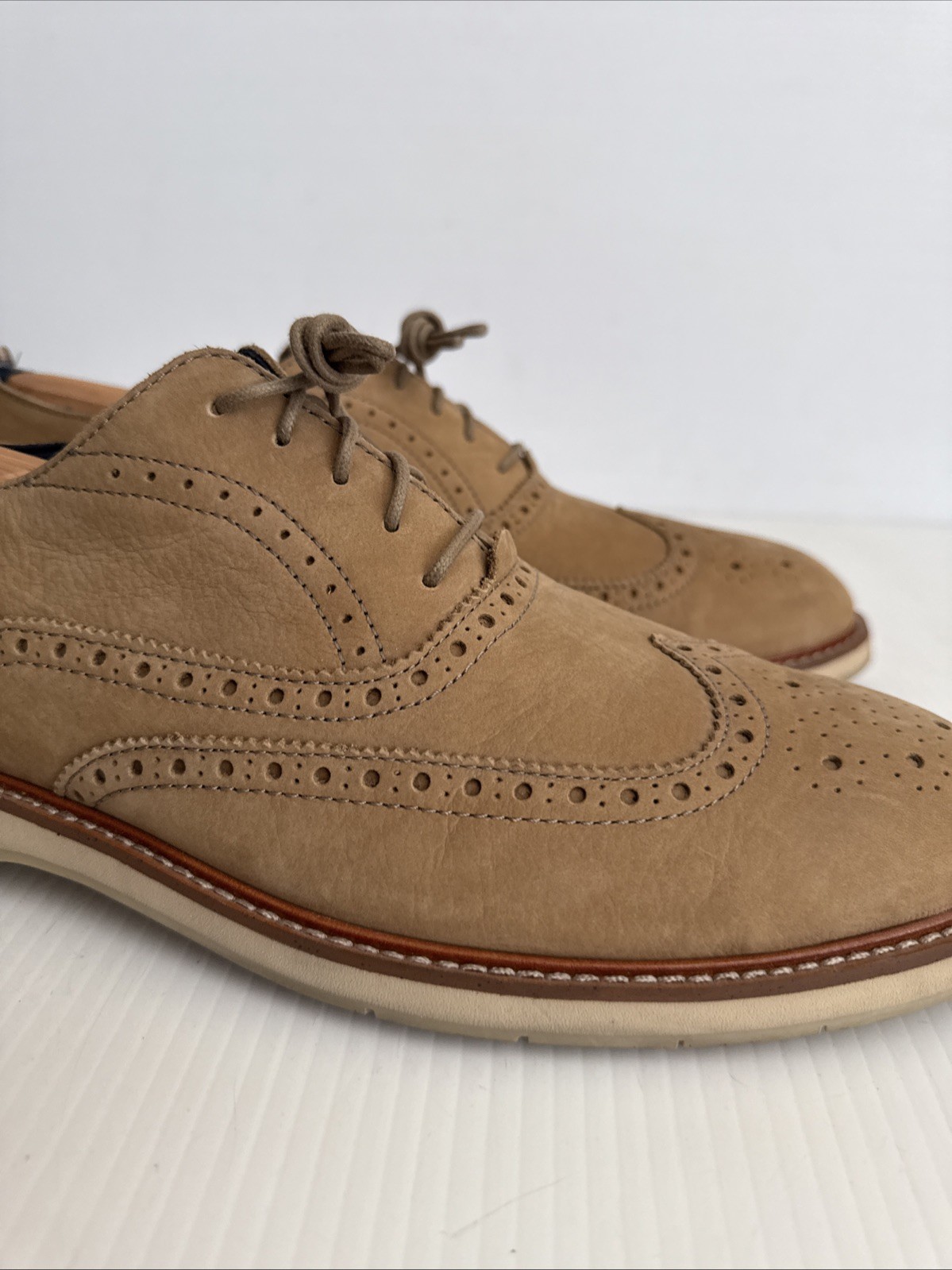 SAOLA Oxford a coda di rondine Cole Haan Morris da uomo C33849 Nabuk beige 13 M