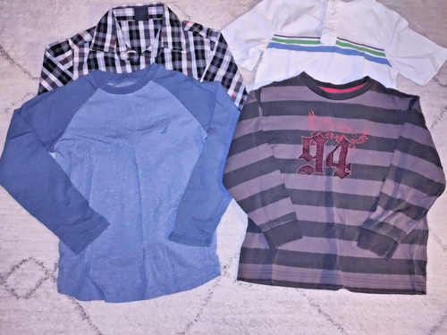 Boys Size Small 6-8 Clothes lot of 11 khaki pants/shorts, tshirts & dress shirts - Picture 3 of 12