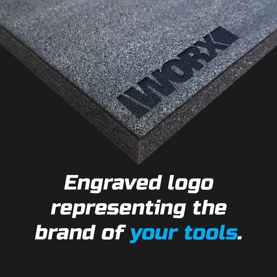 WORX dark shadow foam tool tray insert storage organizer toolbox tool kit set - Image 3 of 4