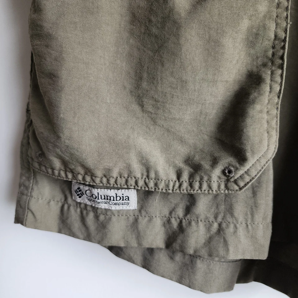 Columbia GRT Mens Large 100% Nylon Hiking Shorts Brown Cargo Outdoor - Image 2 of 4