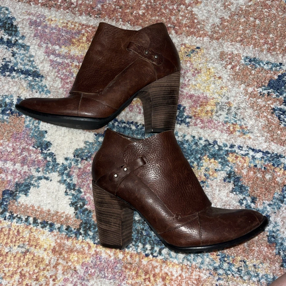 Botines Coclico Axe Anclados Resistentes Cuero Marrón Envejecido Talla 38 Foto 3 de 4