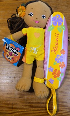 Nana Makana 7'' Soft Hawaiian Surfer Girl Doll Lani