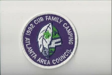 1992 Atlanta Area Council Cub Family Camping patch