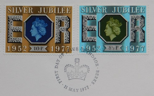 Postpaar Ersttagsbriefe "Silberjubiläum" 1977. Sekretär/Windsor Marks - Bild 8 von 9