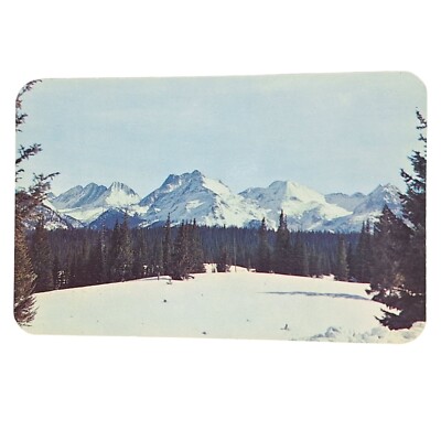 Postcard Needle Mountains From Molas Divide US Highway 550 Colorado Chrome