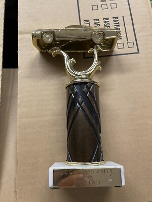Road Rally Trophy Vtg 1979 Car Automobile Road Rally Race Trophy - Marble Base 2nd Place ...