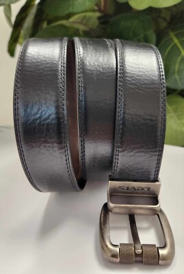 Levi's Men's Black Leather Belt Size 48