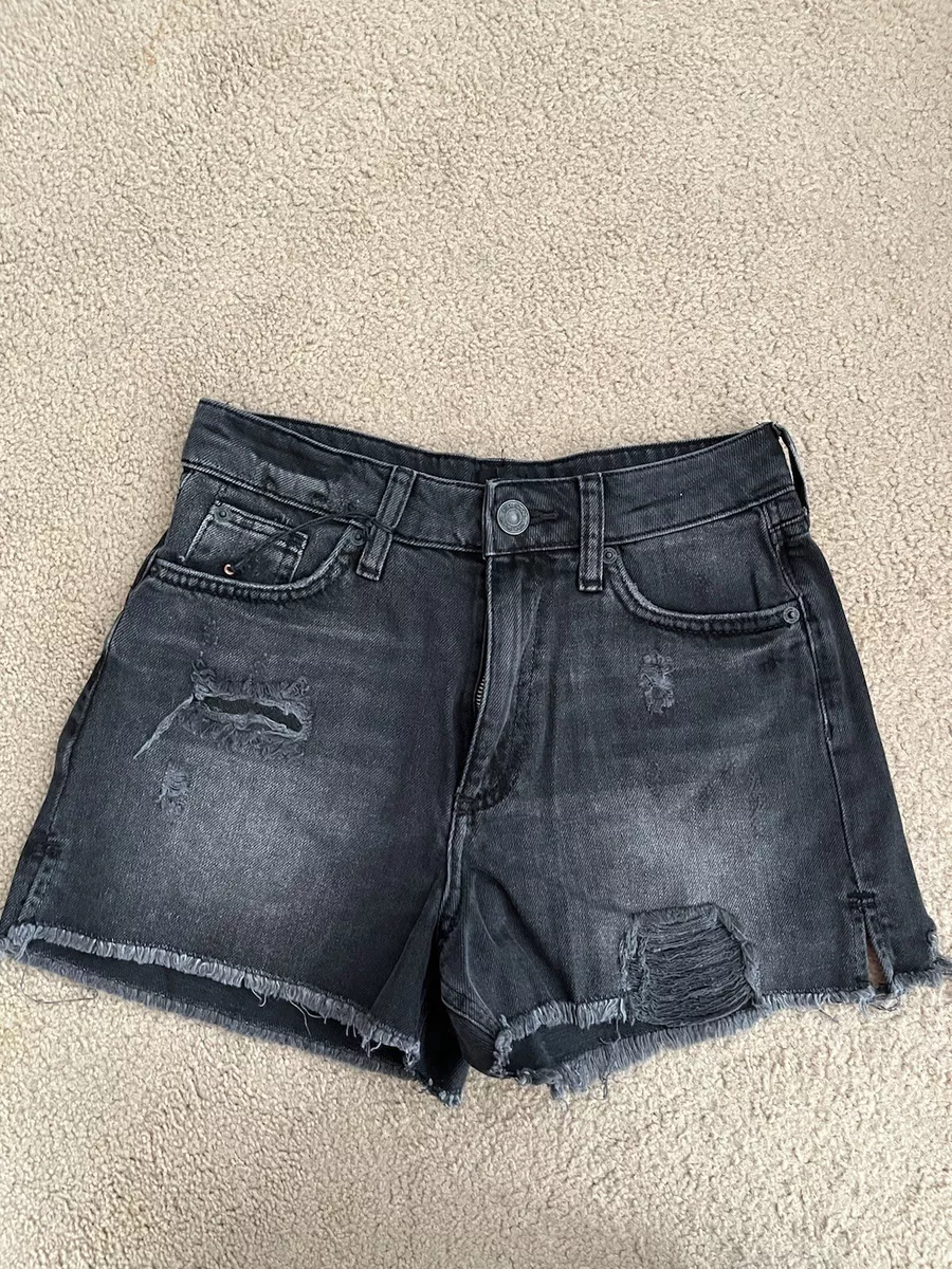 River island deals black denim shorts