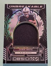 2022 Panini Obsidian ZAMIR WHITE Rookie Unbreakable Patch #/125 Raiders #UM-ZWH