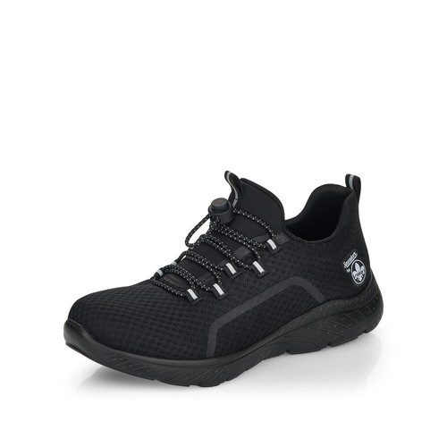Baskets Rieker Femme Taille 38 - Noir, Cuir, Lacets - Confort (Occasion TB État)