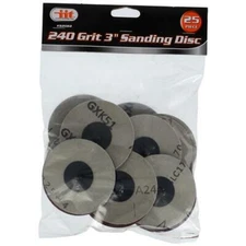 25pc 3" 240 Grit Sanding Discs Surface Prep Finishing Work 82082