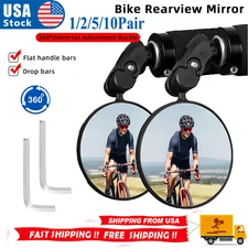 1/2/5/10pair Bike Rearview Mirror MTB Handlebar Convex Rear View Mirror Bar End