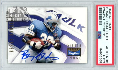 Barry Sanders/Marshall Faulk 1995 Skybox Autograph Card #150 PSA/DNA