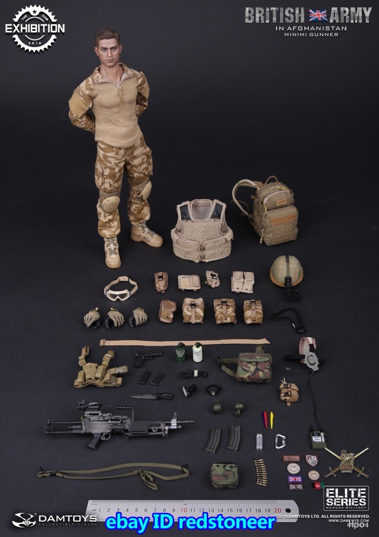 ミリタリー DAMTOYS BRITISH ARMY MINIMI GUNNER 1/6 DAMTOYS British Army In Afghanistan Minimi Gunner Uniform 1/6