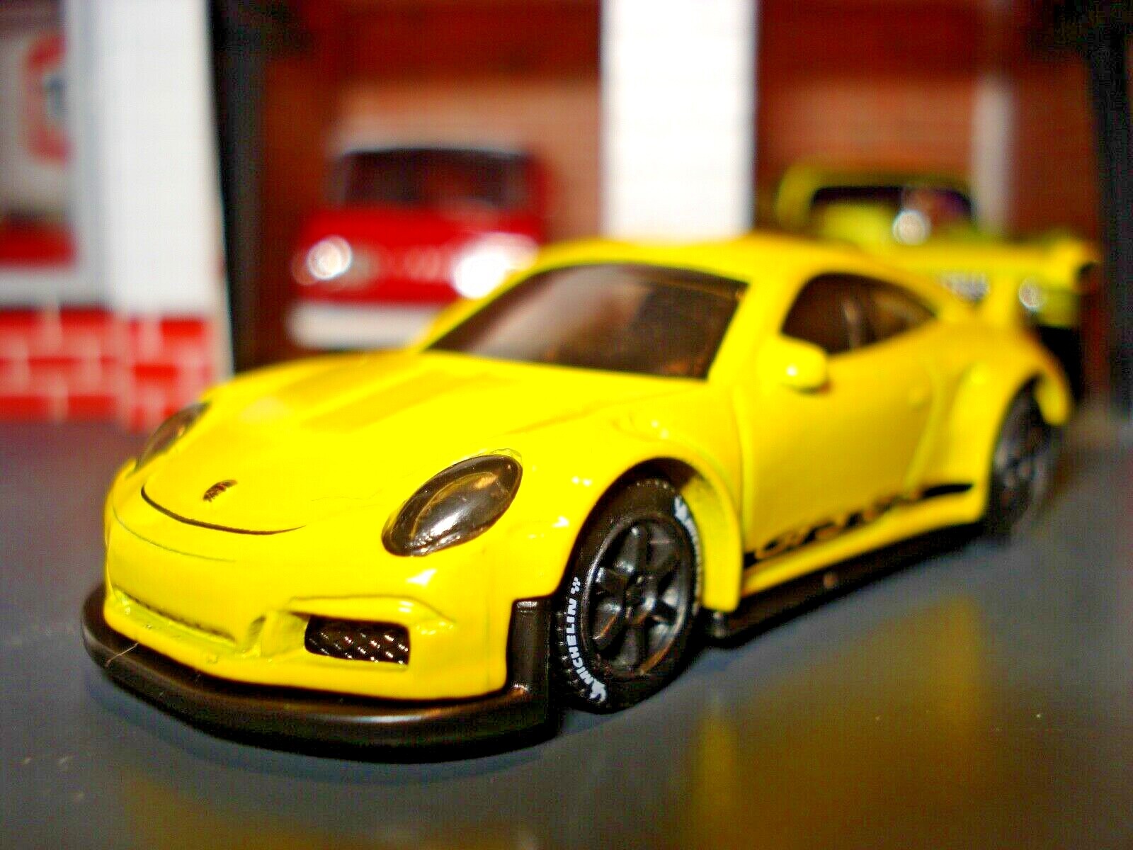 PORSCHE 911 GT3 CUSTOM EDITION  CUSTOM WHEELS AND MICHELIN TIRES YELLOW-image