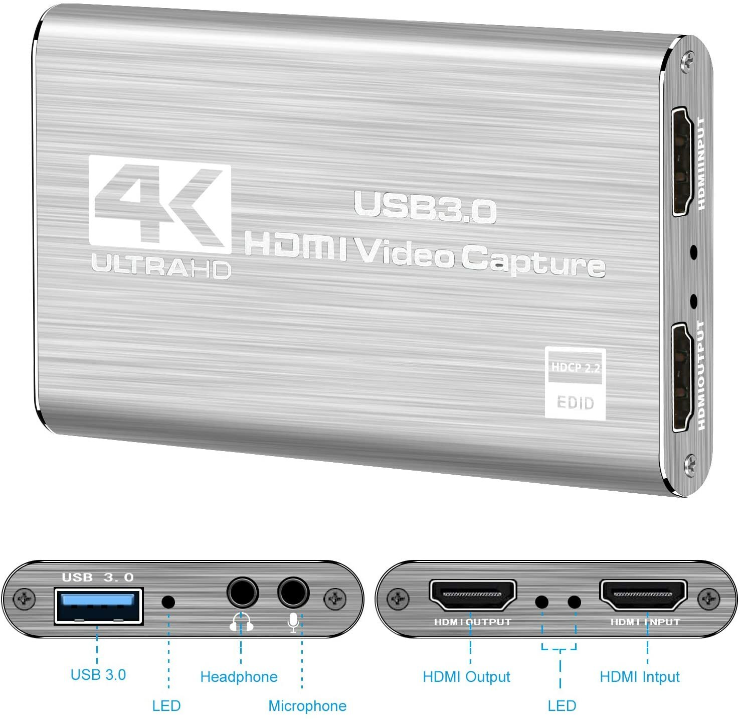 Comprar DIGITNOW 4K Audio Video Capture Card USB 3 0 H... en USA desde