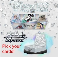 Weiss Schwarz Disney 100 Years of Wonder Pick Your Cards! Complete Your Set!