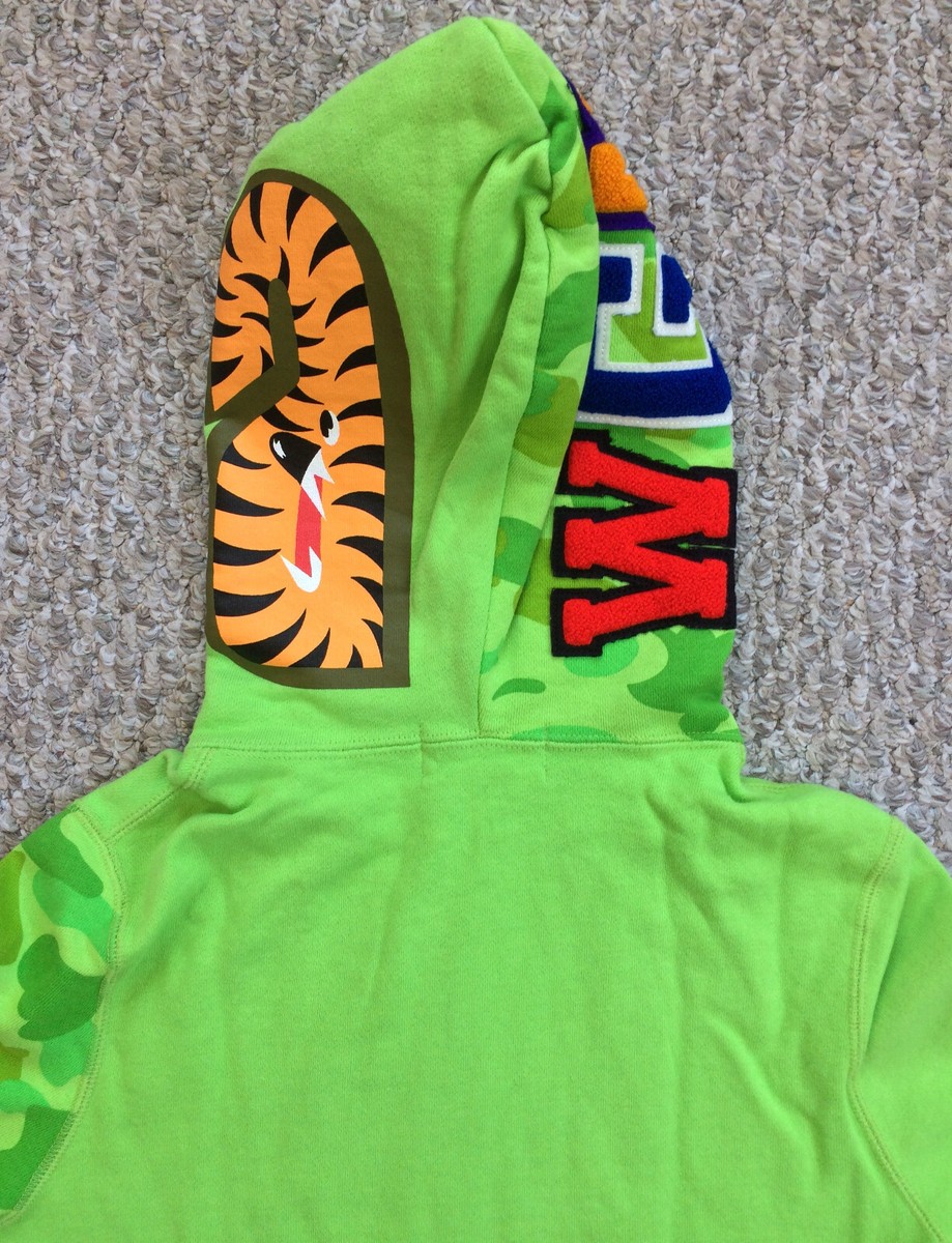 Bathing Ape Green Camo Full Zip Shark Hoodie | eBay