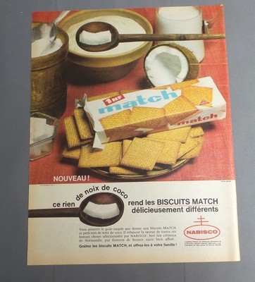 PUB WERBUNG ALTE WERBUNG CLIPPING 170817 / KEKSE MATCH AUSWAHL NABISCO